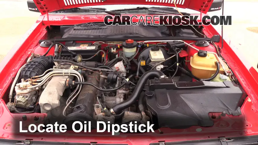 1984 Audi Coupe 2.2L 5 Cyl. Aceite Controlar nivel de aceite